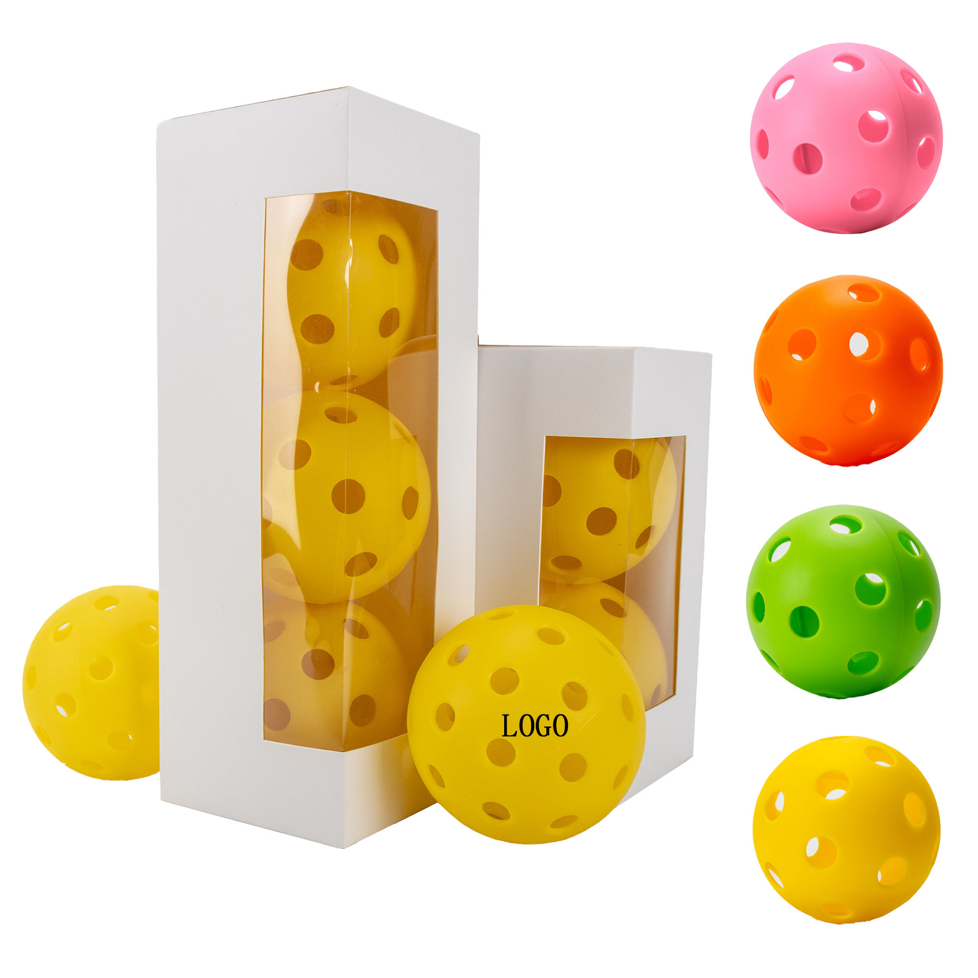 3" Custom 26-Hole TPE Outdoor Pickleball Balls 1
