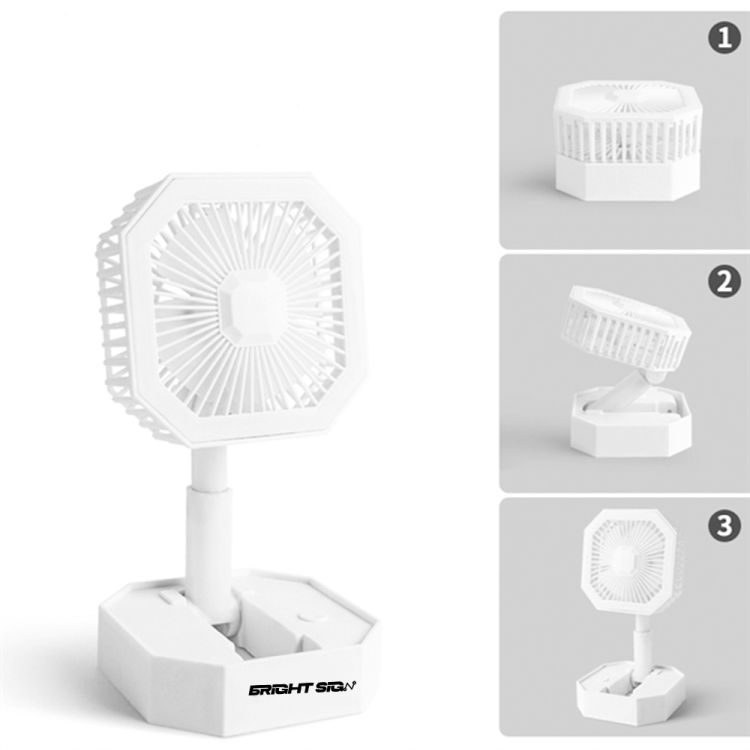 Foldable LED Fan with Lamp & Desktop Base 3