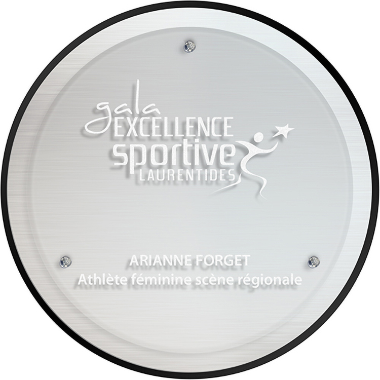 Silver Circle (9"x 3/4") Laser Engraved