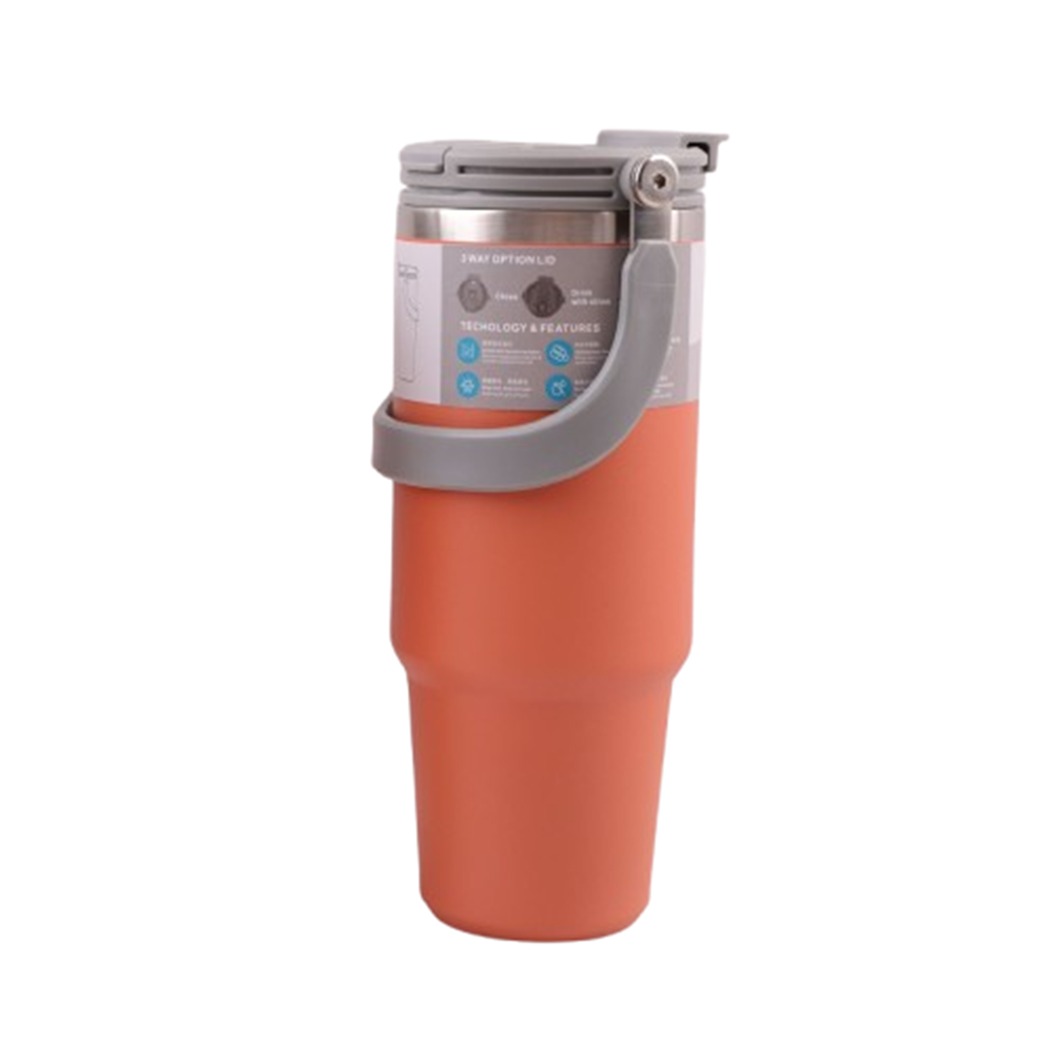 30oz Stainless Steel Vacuum Insulated Tumbler w/ Handle 6