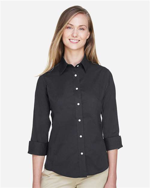 Women's Perfect Fit™ Three-Quarter Sleeve Stretch Poplin Dress Shirt - DP625W 40
