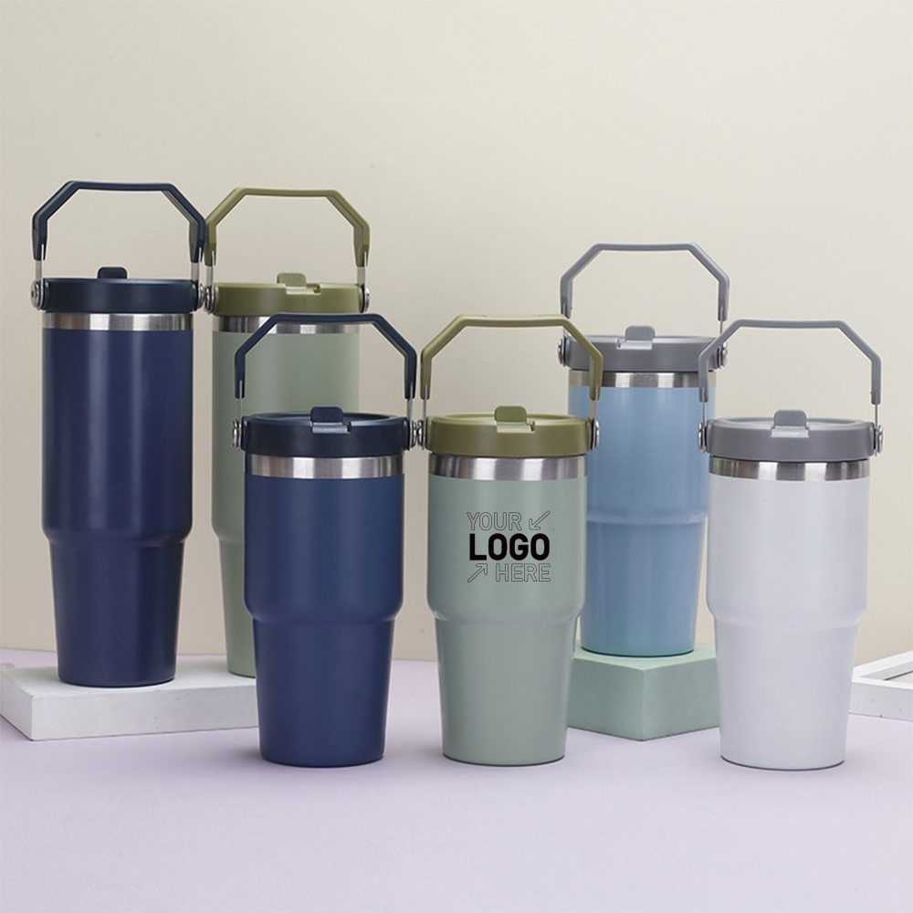 Vacuum insulated water bottle with straw