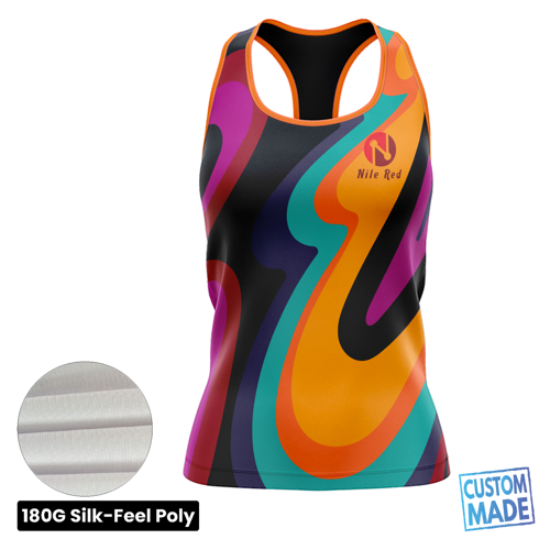 Women's Sublimation Racerback Tank Top - 180G Silk-Feel 3