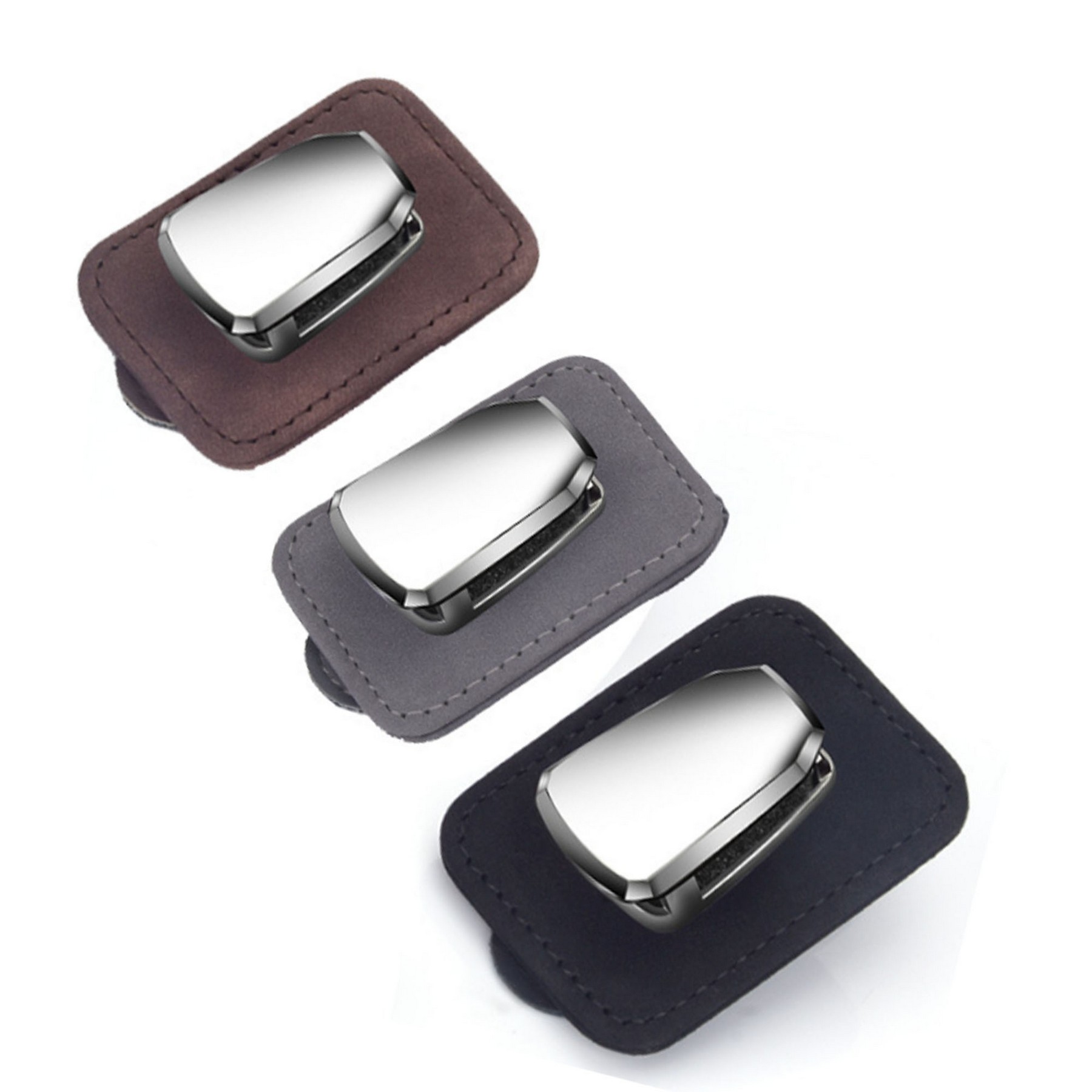 Leather Eyeglasses Hanger and Ticket Card Clip 3