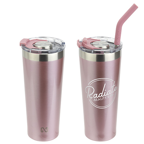 NAYAD® Trouper 22 oz Stainless Double-wall Vacuum Insulated Tumbler with Straw 28