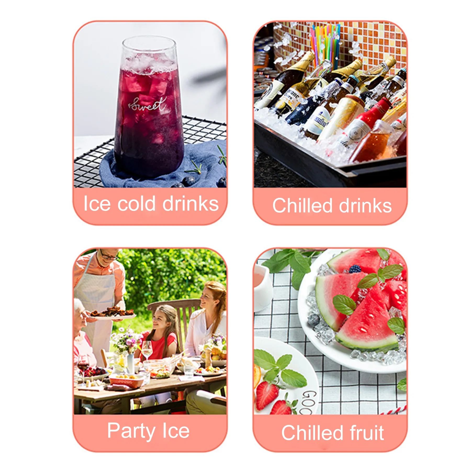 MOQ 20 Silicone Ice Cube Tray High Capacity Mold 5