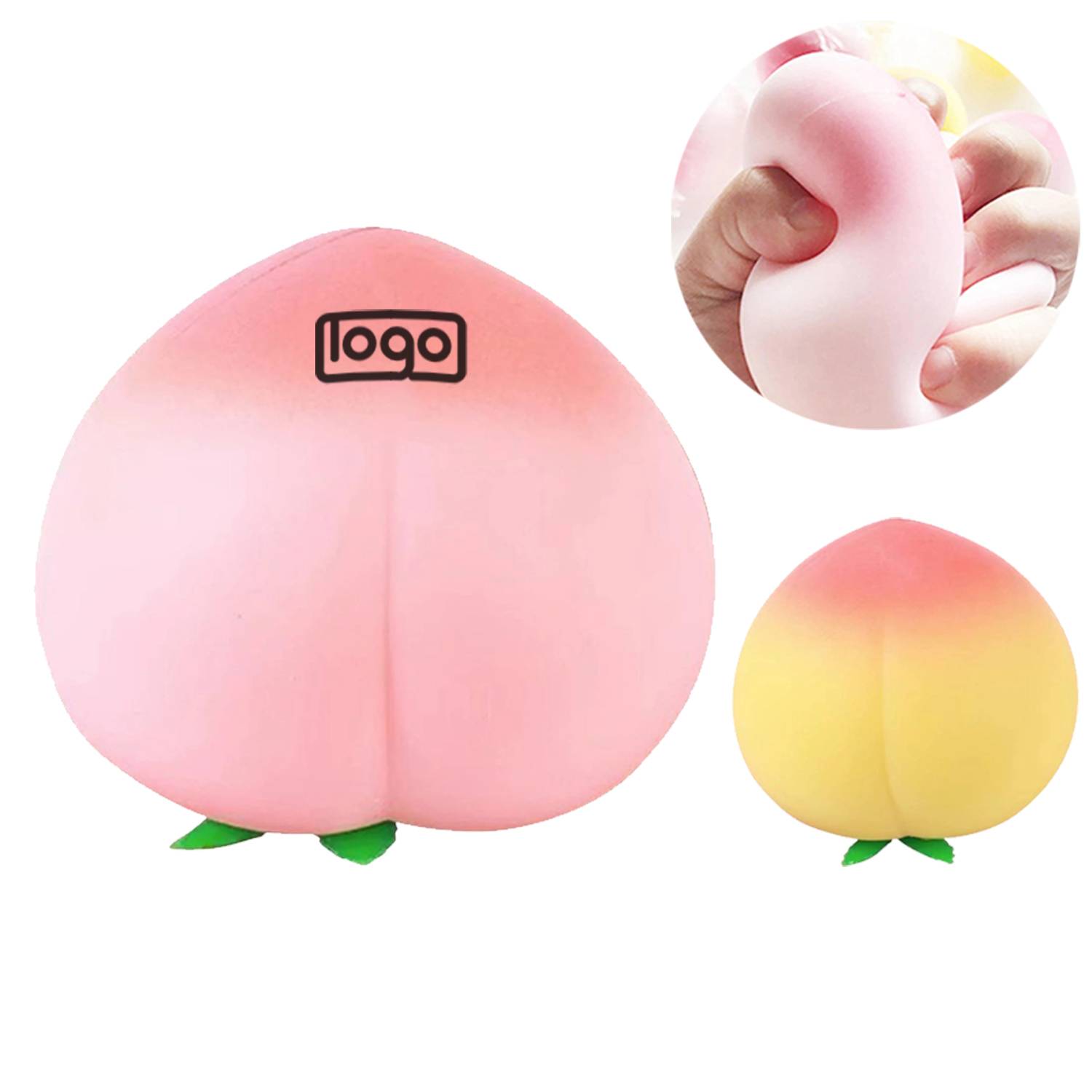 Peach-Shaped Squishy Stress Relief Toy 2
