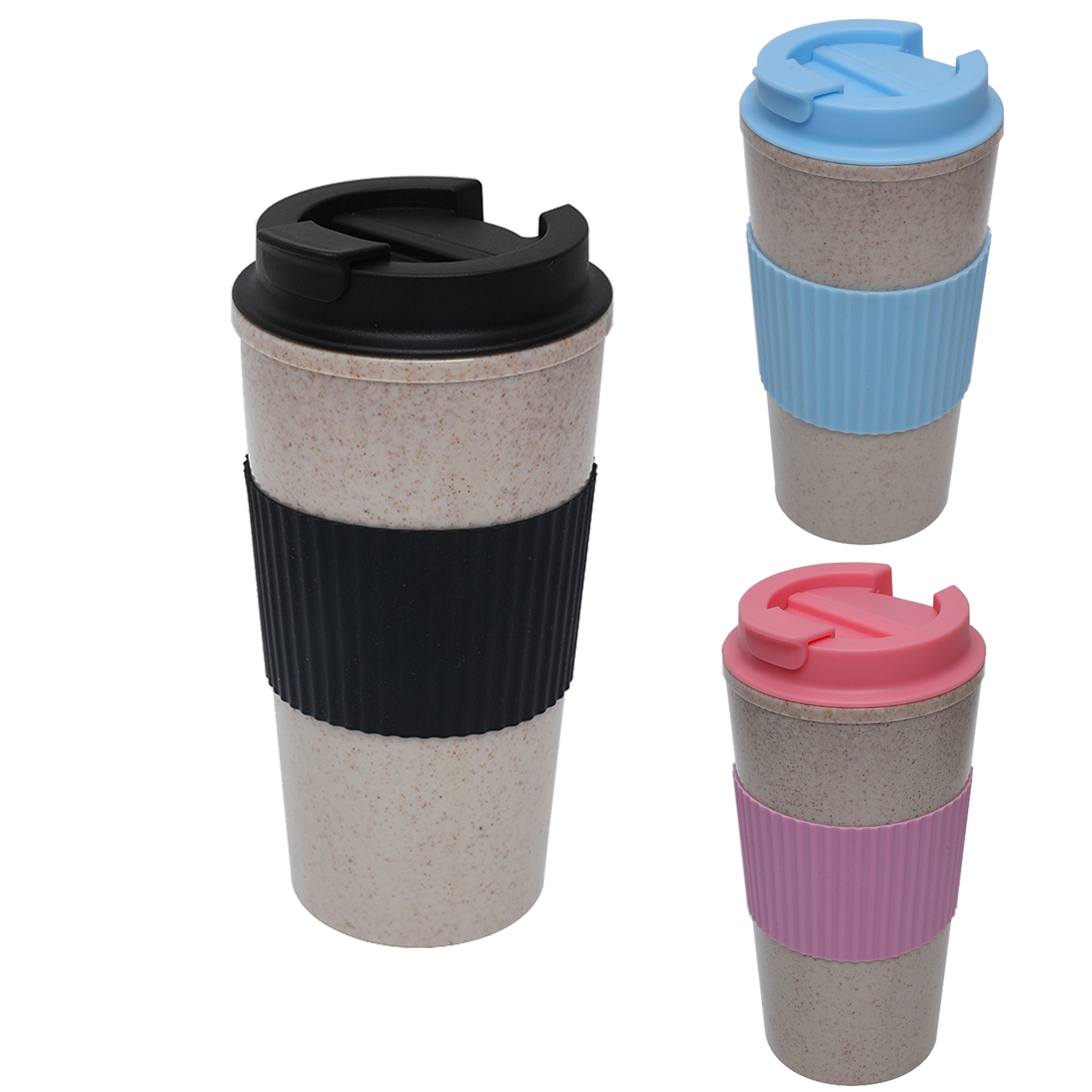 16oz. Double Wall Wheat Straw Coffee Cup 4