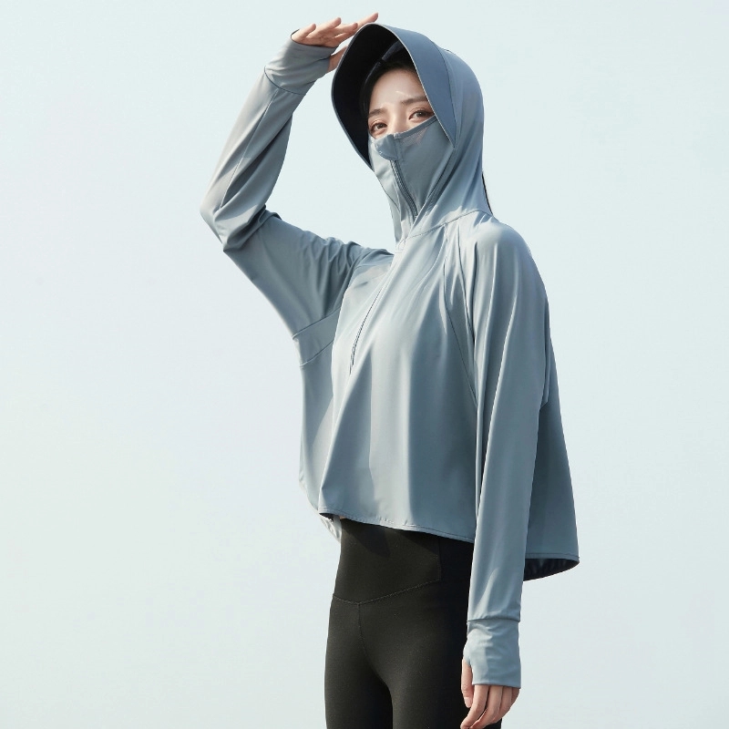 Sun Protection Jacket Hoodie Cooling Shirt with Face Mask 5