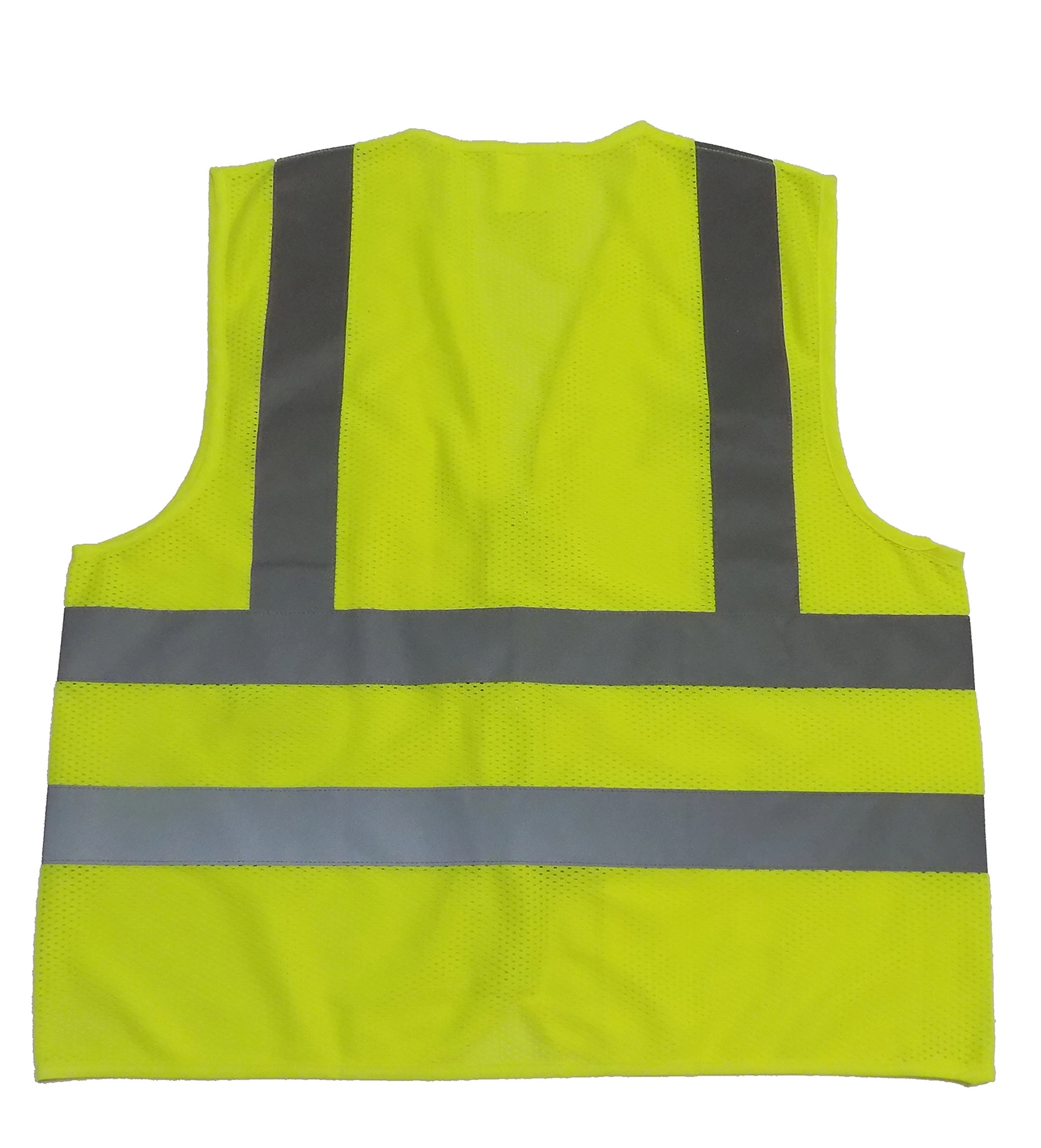 Ansi Class 2 Safety Lime Vest With 2 Pockets, All Mesh 3