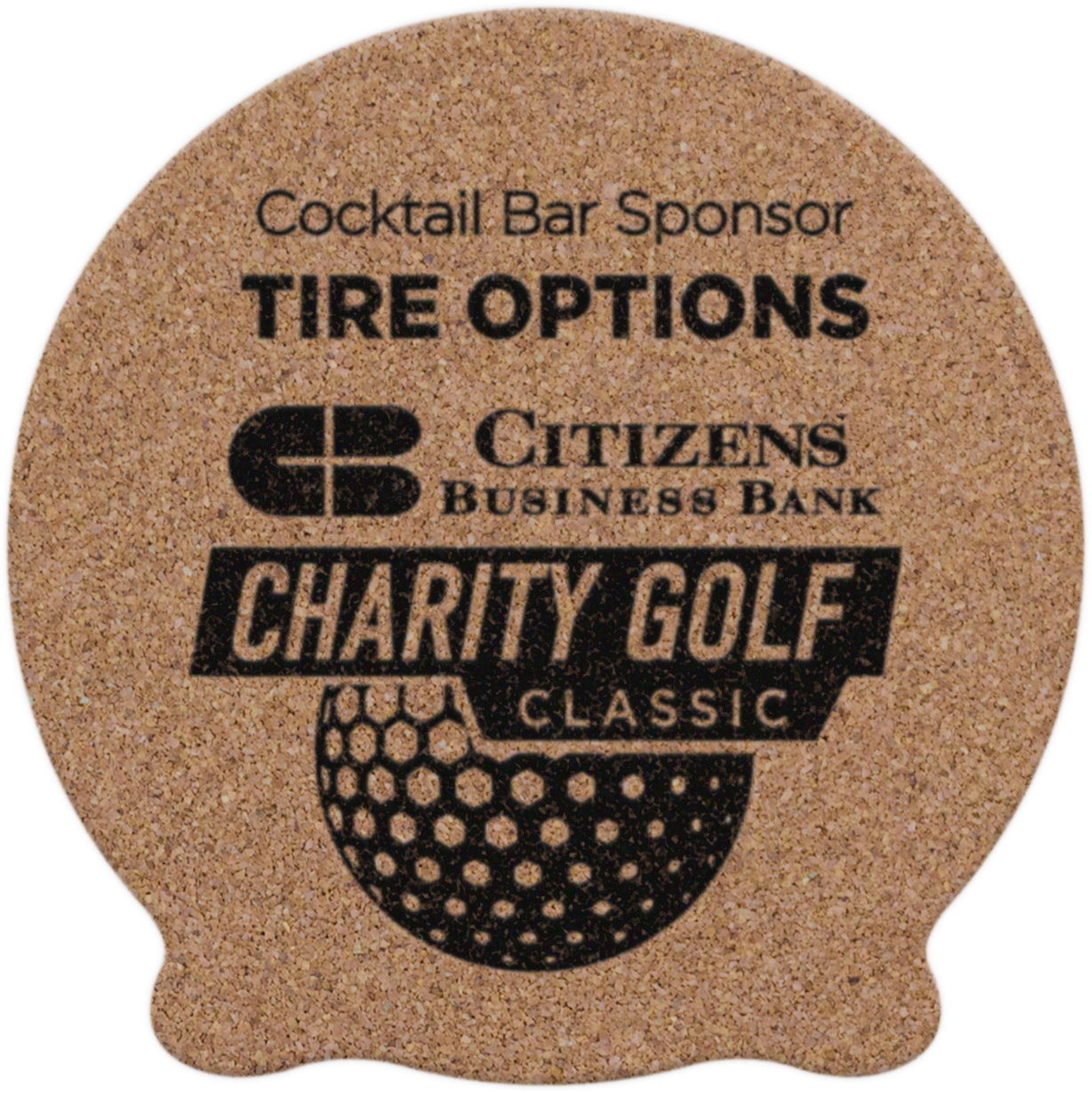 Coaster Cork .125" thick 16 sq in (Stock Shape #) Digital Print 188