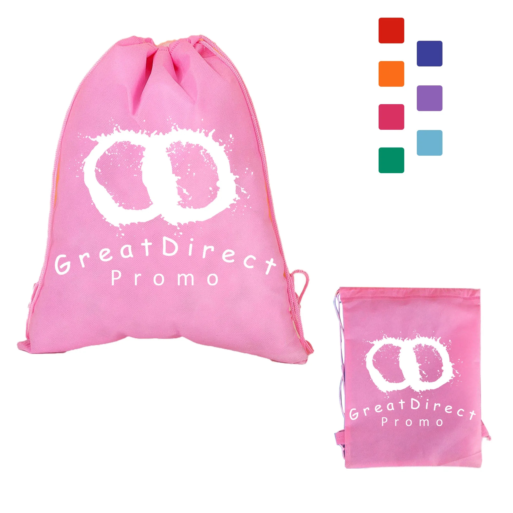 Non-woven Drawstring Backpack 16 1/2""x 13"" 4