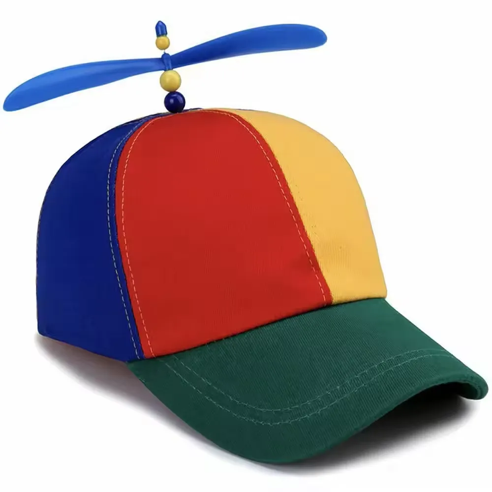 100% Cotton Detachable Propeller Bamboo Dragonfly Shade Cap 1