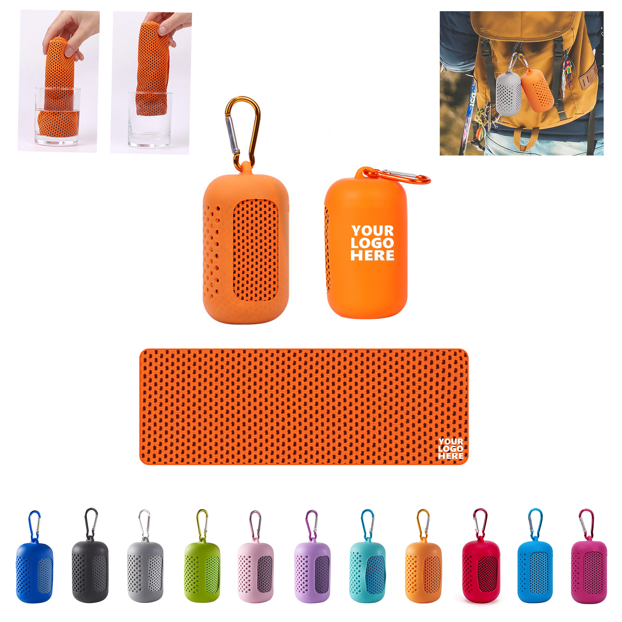 Quick Dry Towel With Carabiner Clip MOQ 50 2