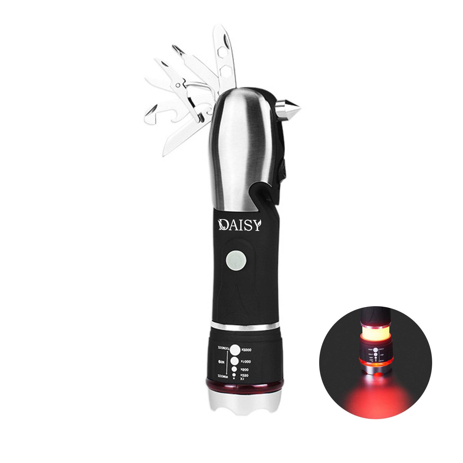 Multi-Tool Emergency COB Flashlight