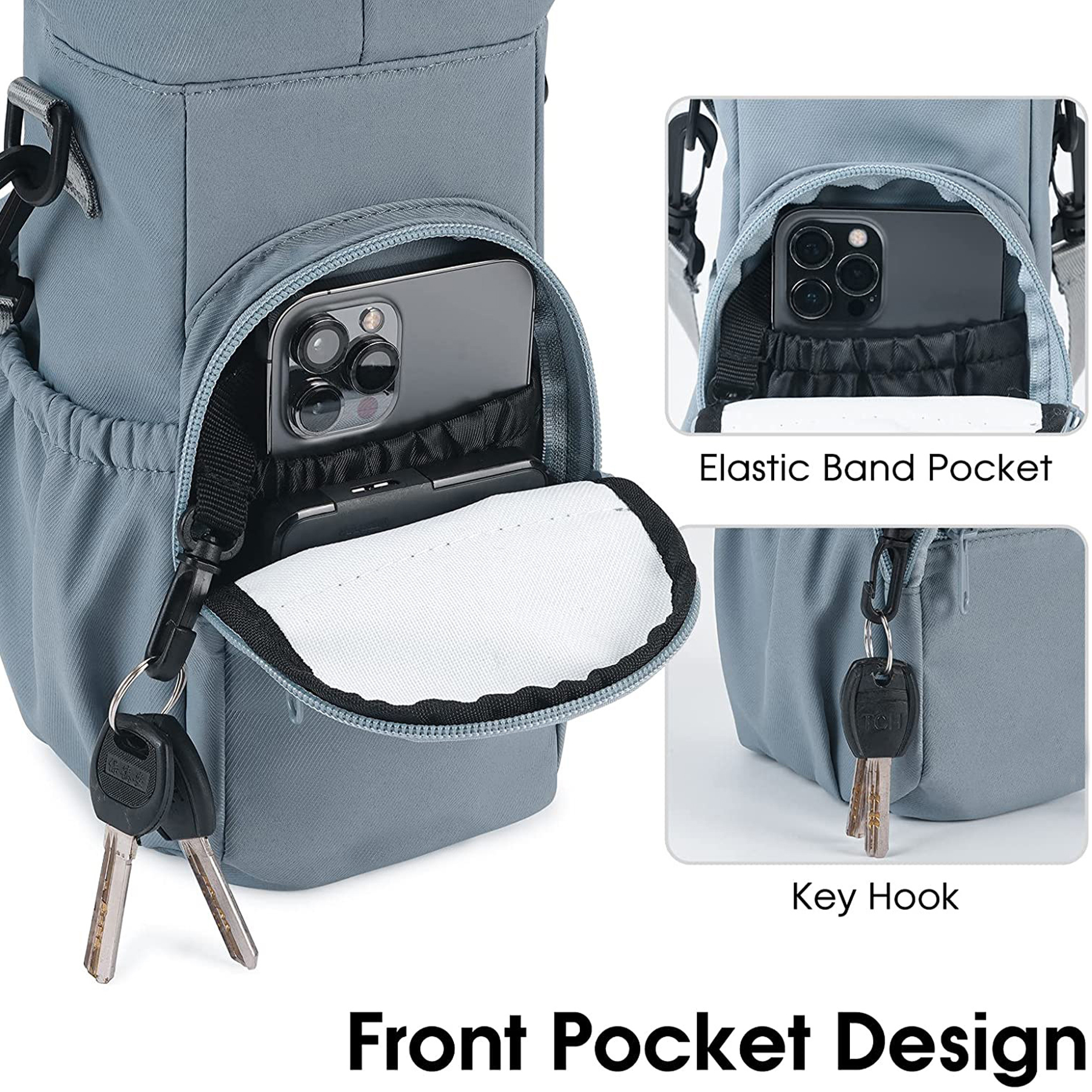 Canvas Portable water bottle insulation bag 7