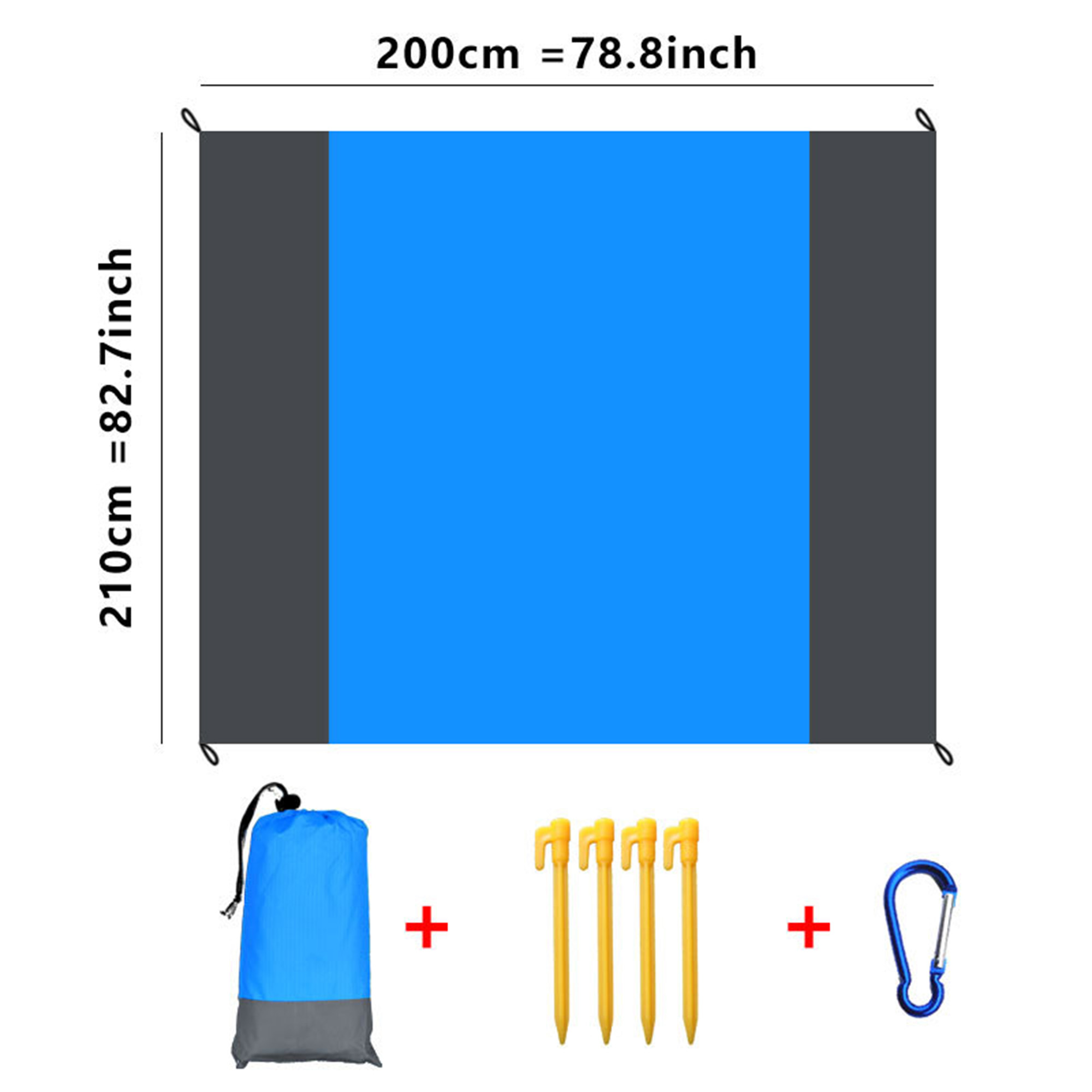 Extra Large Picnic Outdoor Blanket 79" X 83" 1