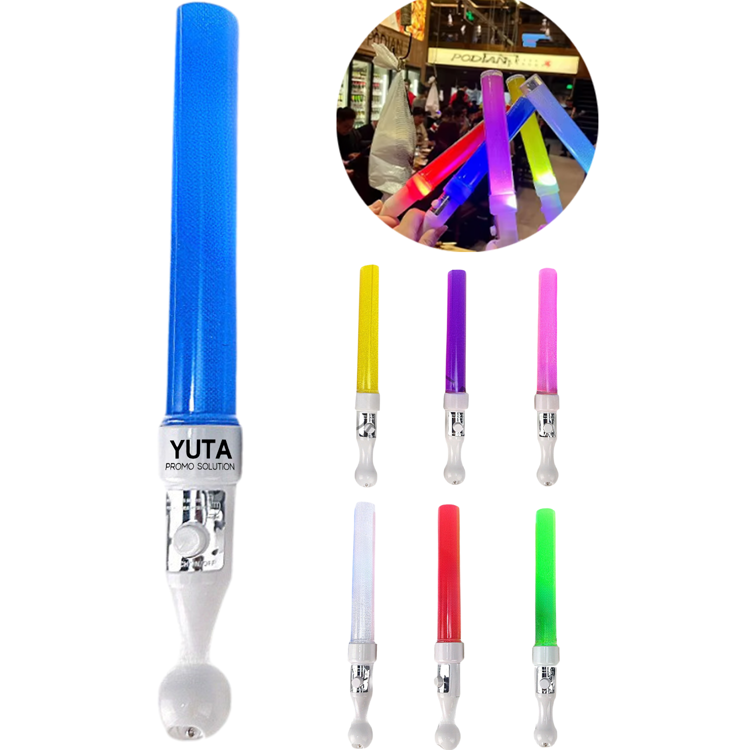 Custom Logo Multi-Mode LED Glow Stick for Concerts Parties