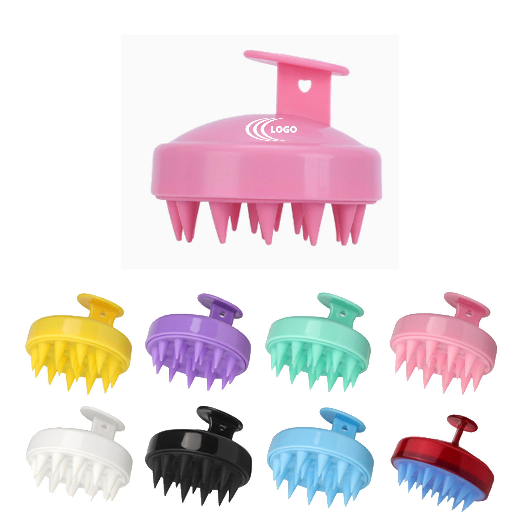 Moq 100pcs Hair Scalp Massager Silicone Hair Brush 4