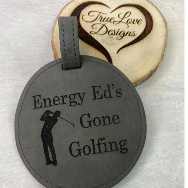 ROUND LEATHER GOLF TEE HOLDER 1