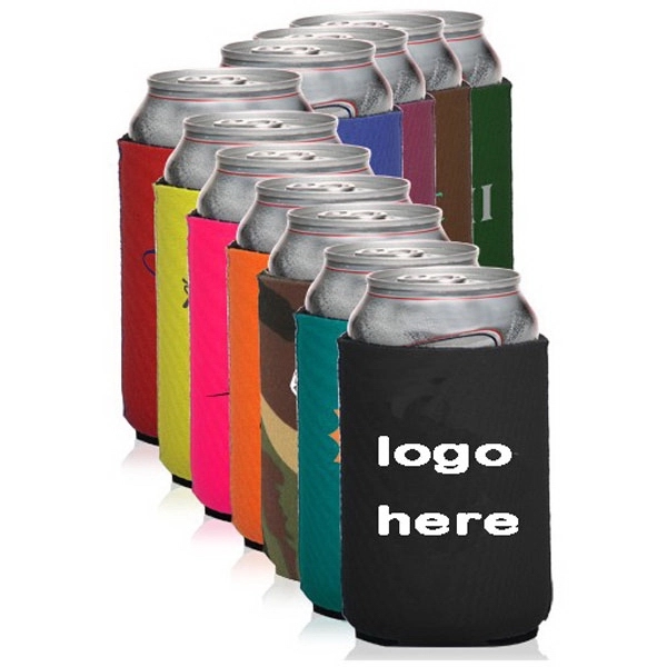 Collapsible Neoprene Can Cooler, custom koozie with logo imprint 1