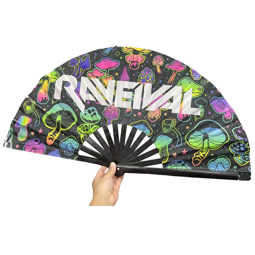 HoloGlow Folding Rave Fan 6