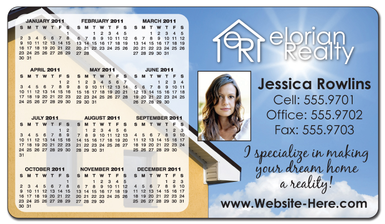 Calendar Magnet - 4x7 Round Corners- 25 mil. 2