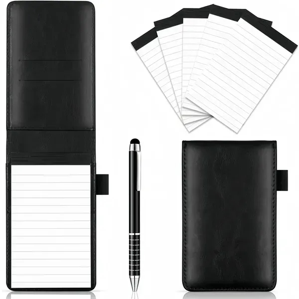 PU Leather Notepad Holder with Pen 7