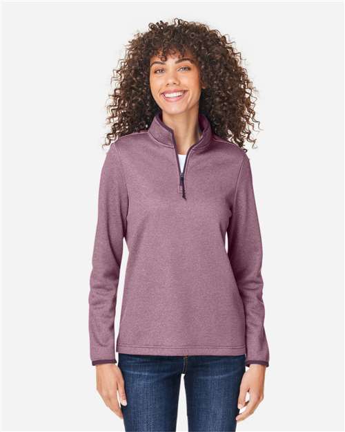 Women's Venture Heathered Stripe Quarter-Zip Pullover - CE73W 31