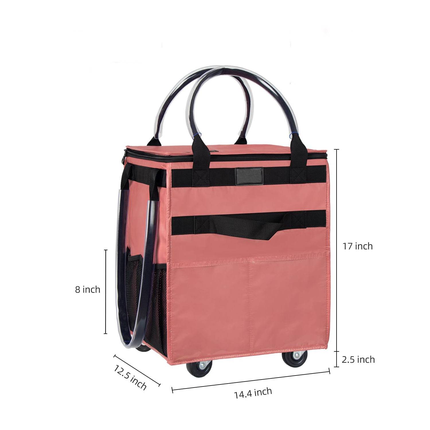 Reusable Wheeled Grocery Shopping Bag w/ Handle 10