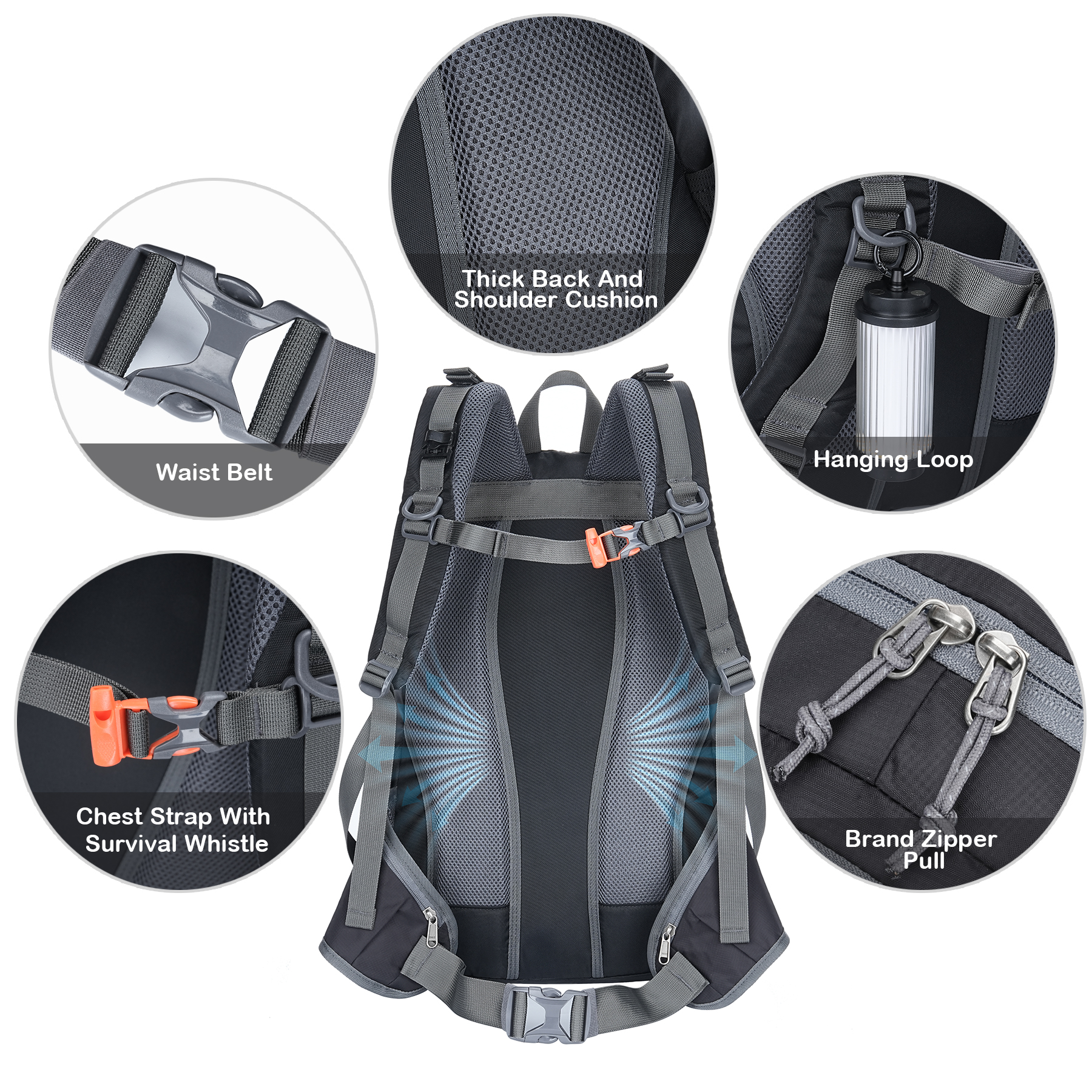 35L Outdoor Adventure Hiking Backpack 7