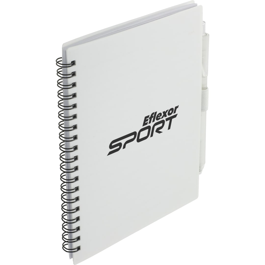 FSC® Recycled 5.5” x 7” Spiral Notebook w/ RPET Pe 58