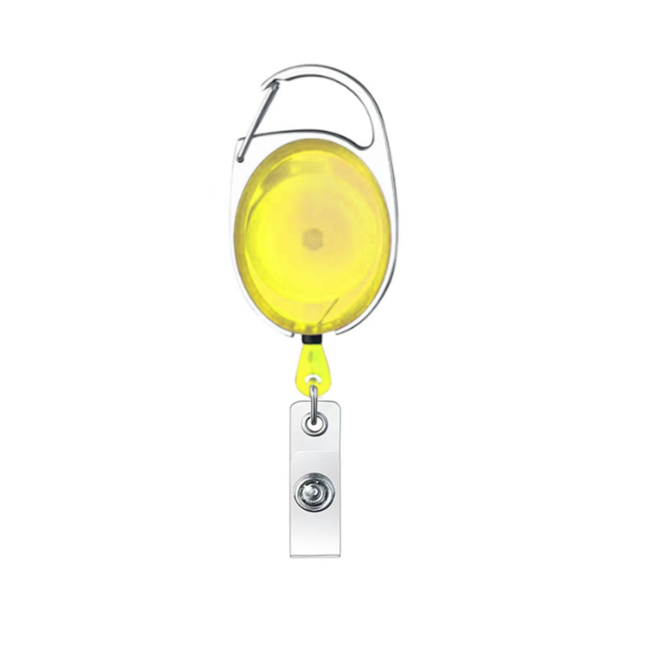 Transparent Oval Retractable Badge Holder with Clip 6