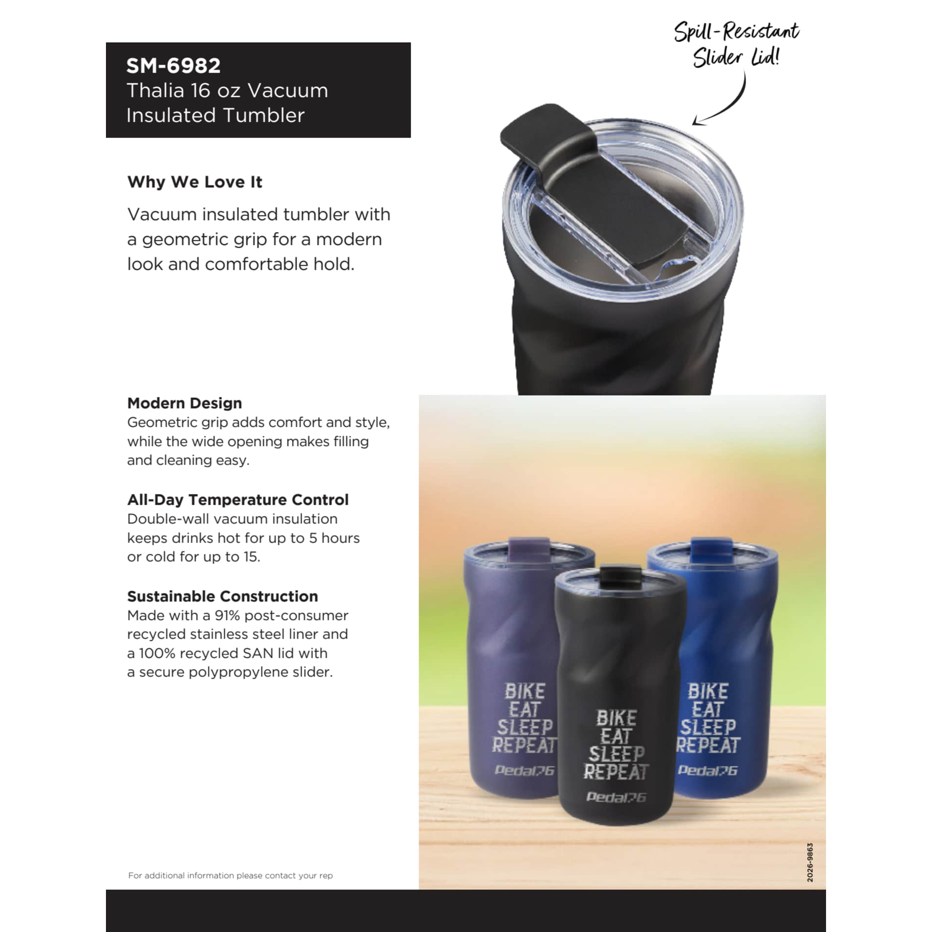 Thalia 16oz Vacuum Tumbler 64