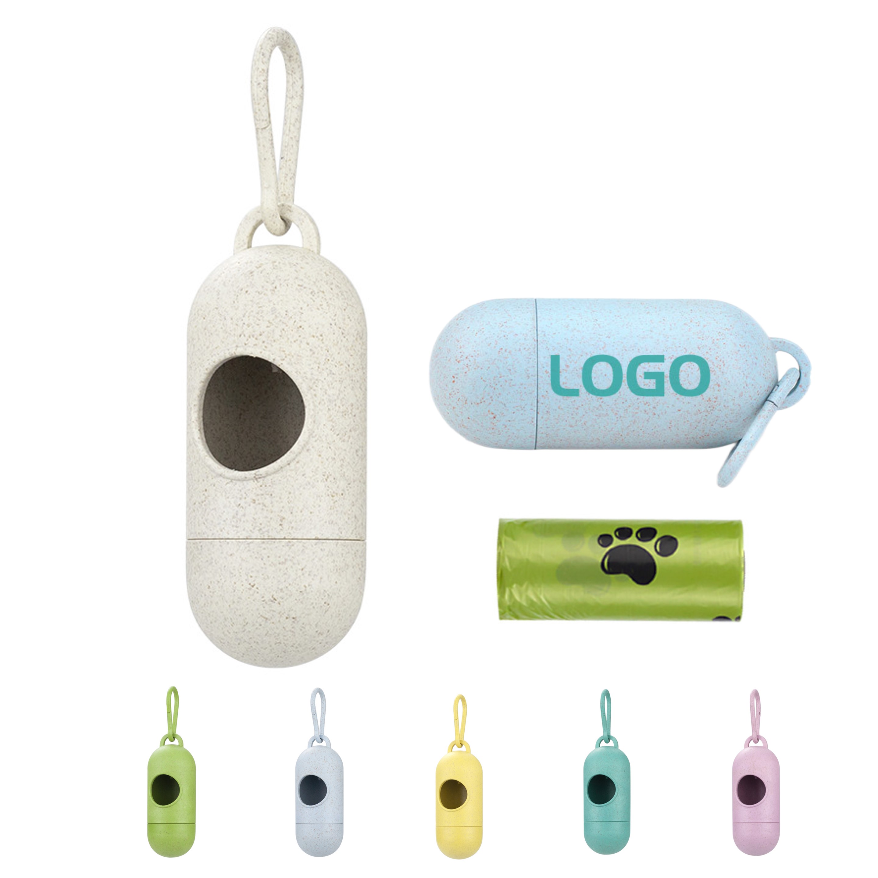 Dog Trash Bag with Wheat Straw Dispenser 8