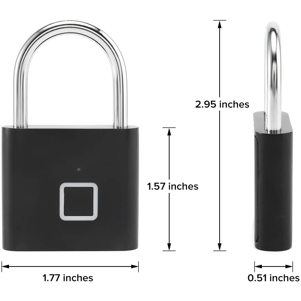 Usb Rechargeable Fingerprint Padlock 3