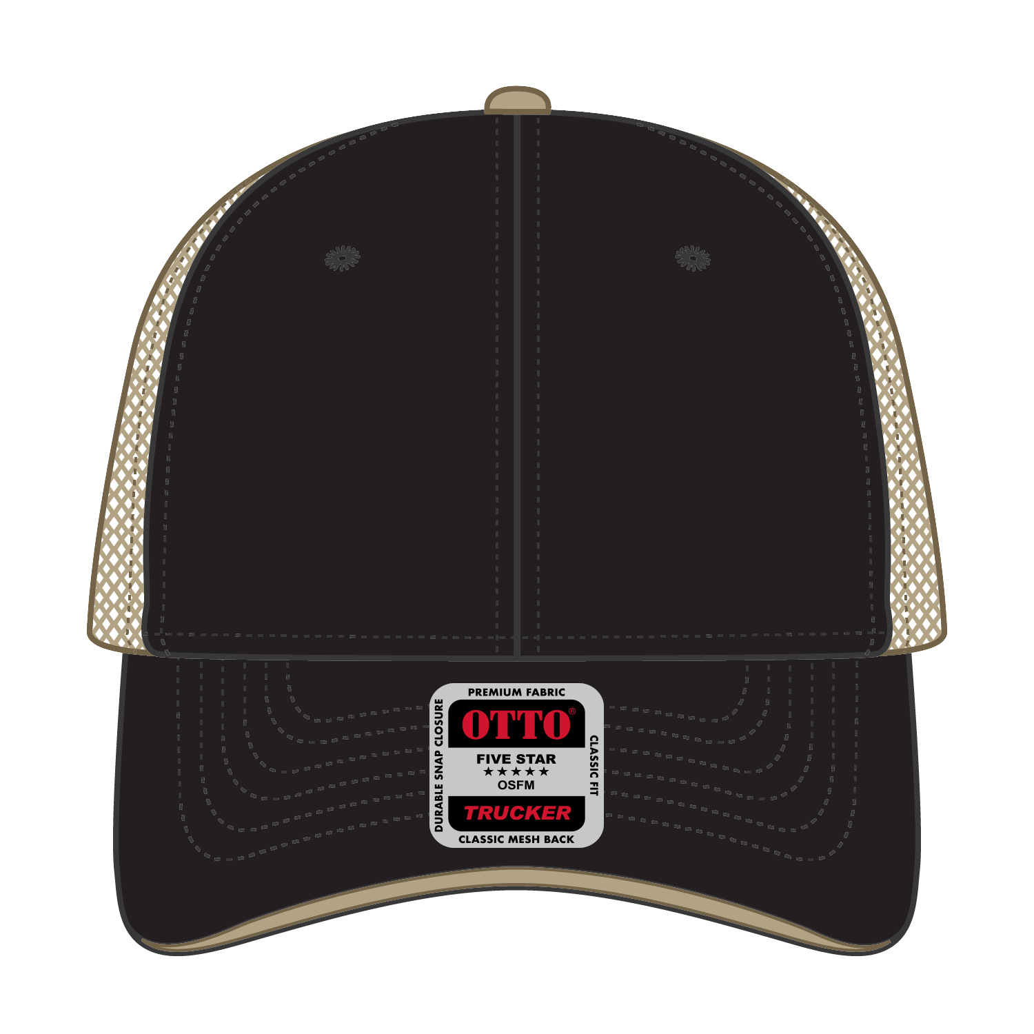 OTTO CAP® 6 Panel Low Profile Mesh Back Trucker Hat 22