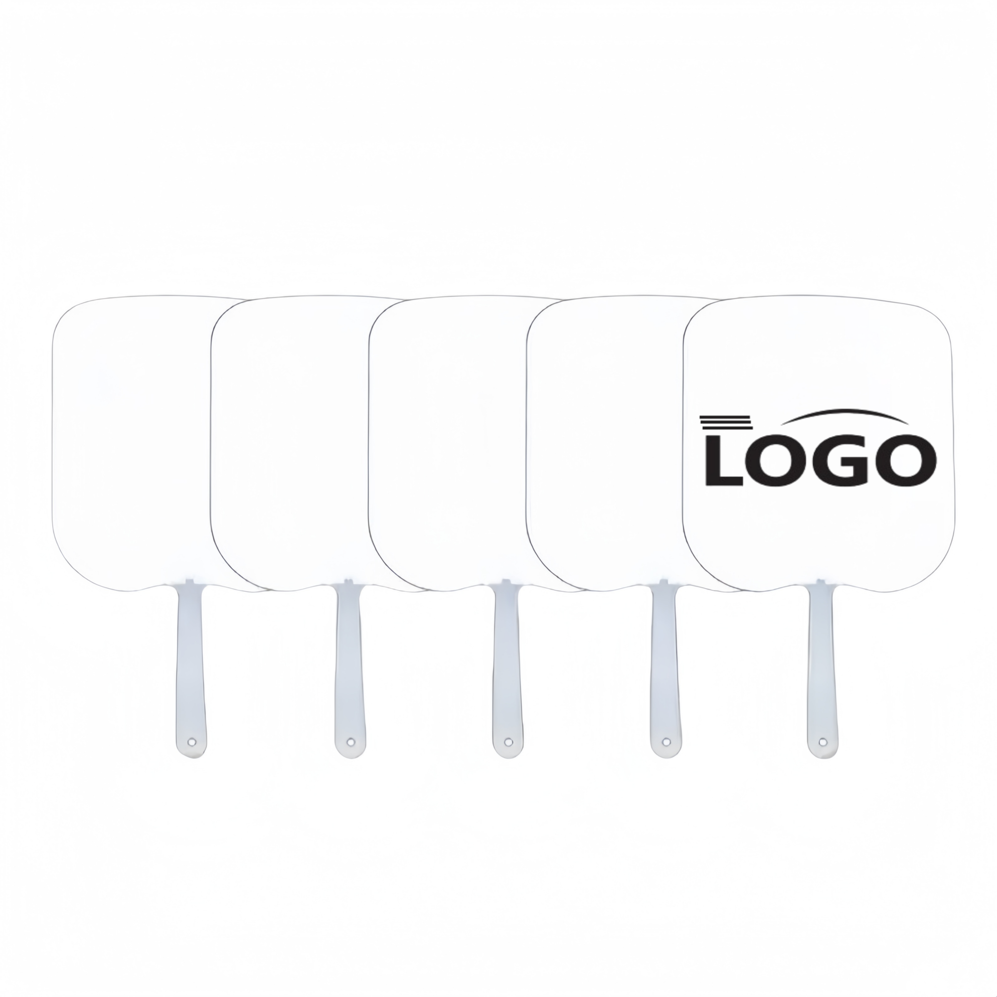 Promotional Gift Double-Sided Colored Plastic Fan 2