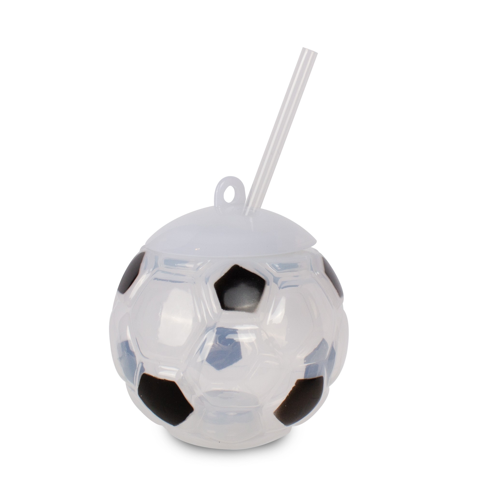 Soccer Ball Light Up Cup with Lid and Straw 12