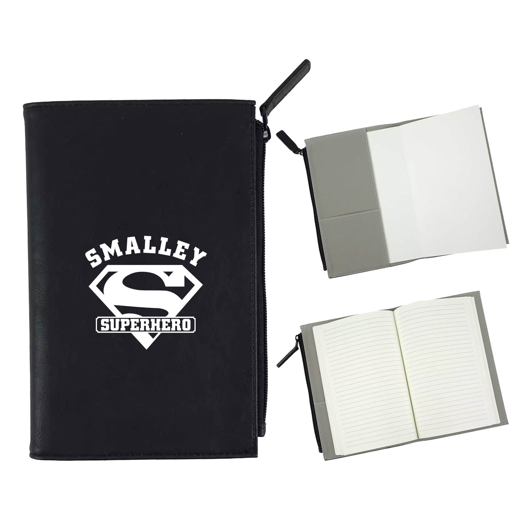 Journal Notebook with Large Zippered Pocket 2
