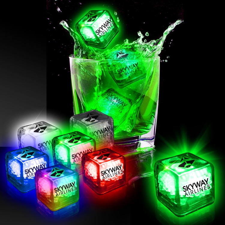 Imprinted Liquid Activated Light Up Ice Cubes