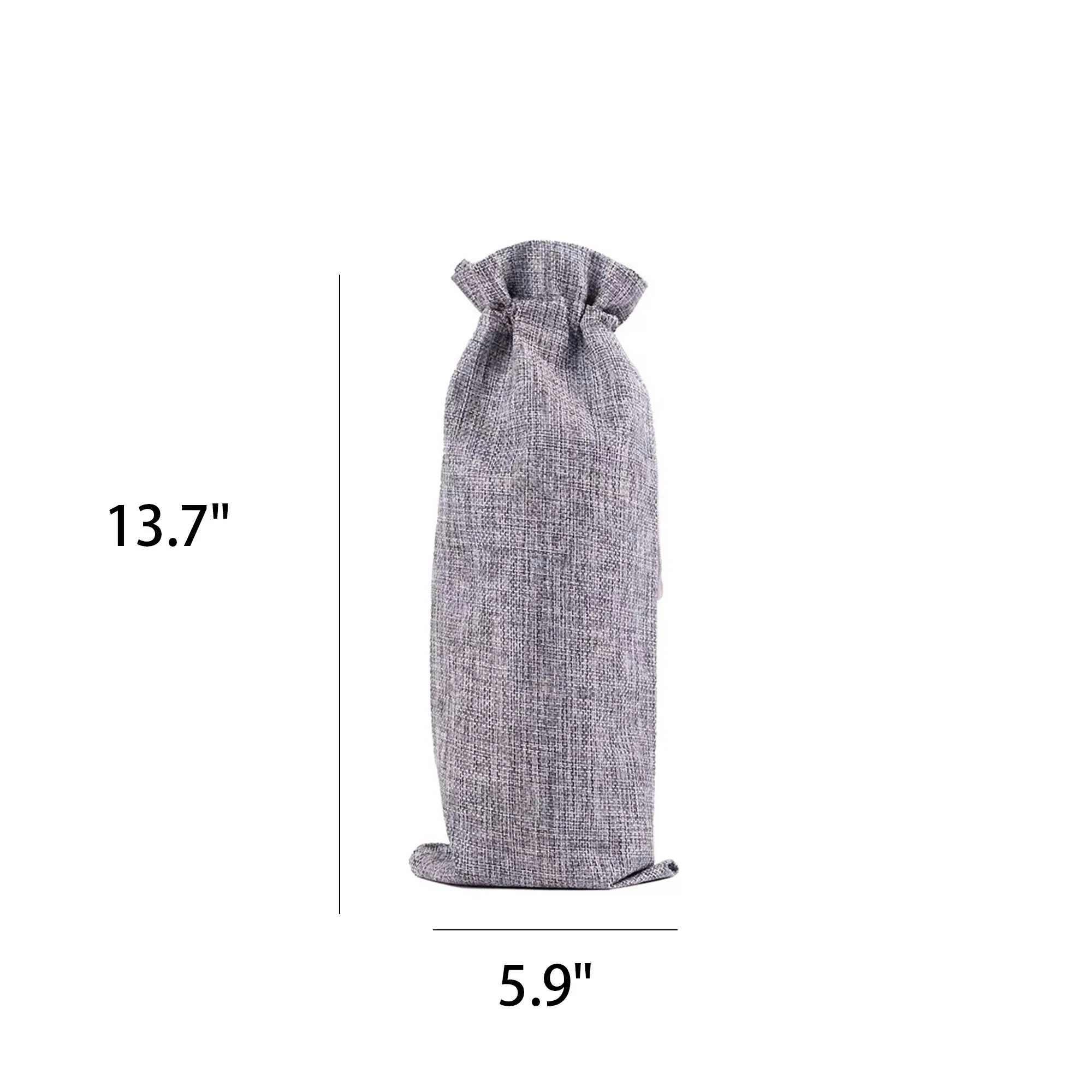 Linen Bunched Bottle Bag 4