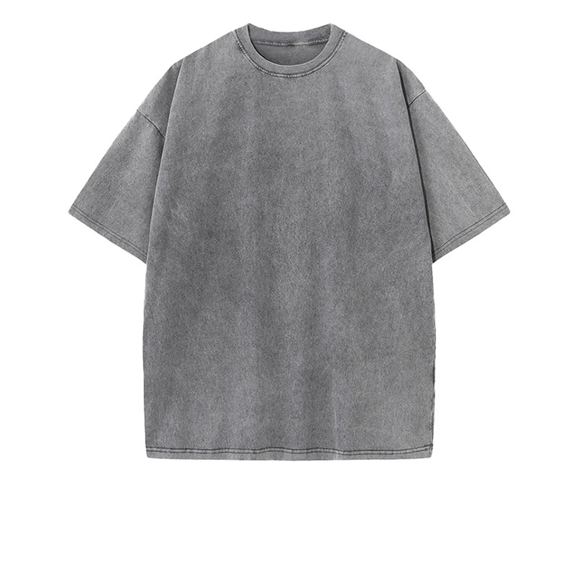 MOQ 20 230gsm Heavyweight Washed Vintage Cotton T Shirt 4