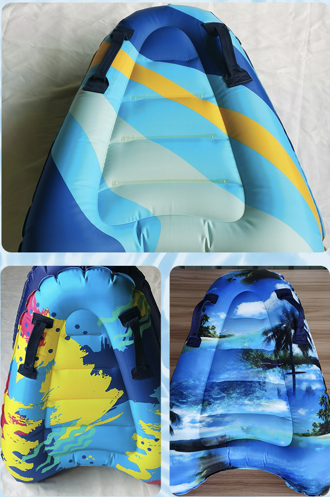Kids Inflatable Boogie Board Lightweight Swimming Floating Surfboard 13