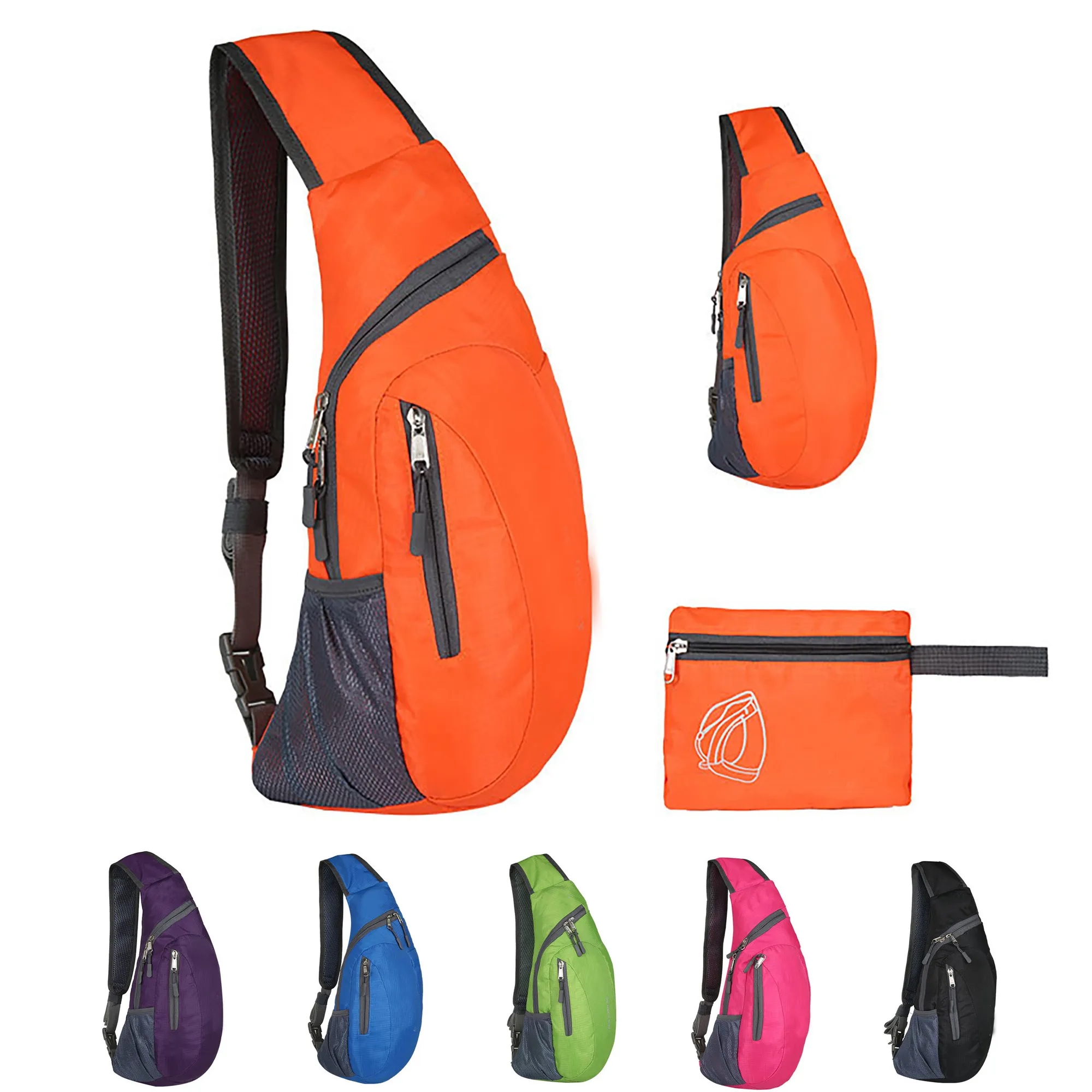 Foldable Sling Bags Shoulder Chest Backpack 1