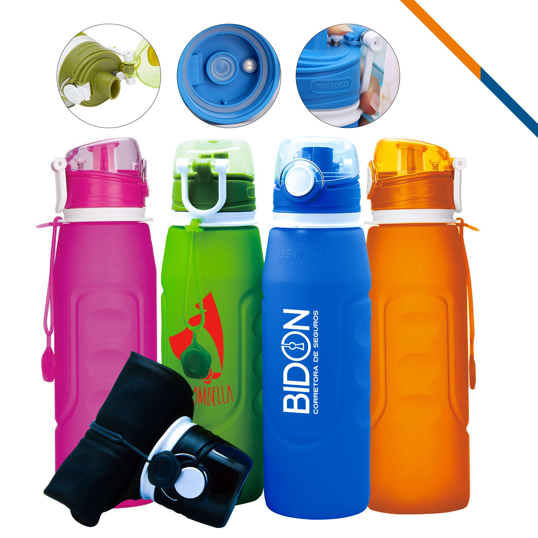 H2O Collapsible Water Bottle X-LG (1000ml) 7