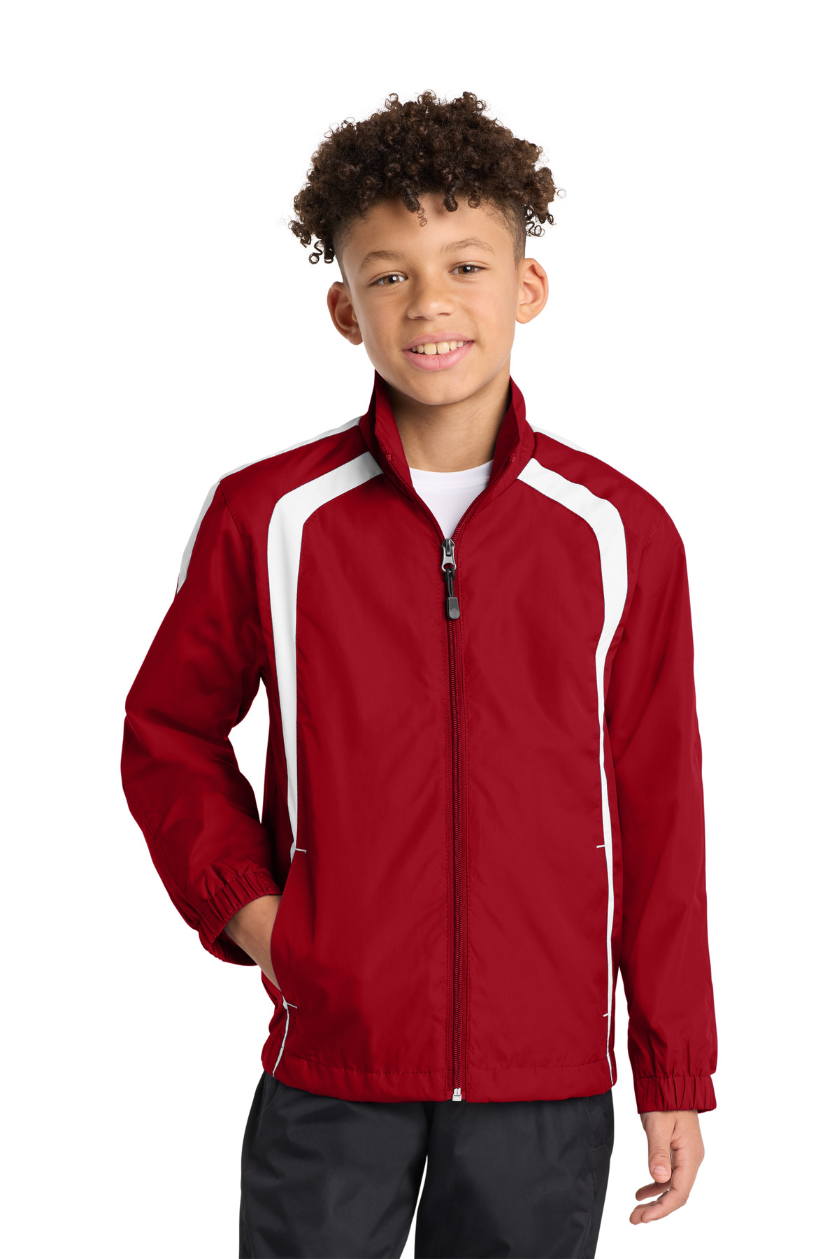 Sport-Tek Youth Colorblock Raglan Jacket. YST60 35