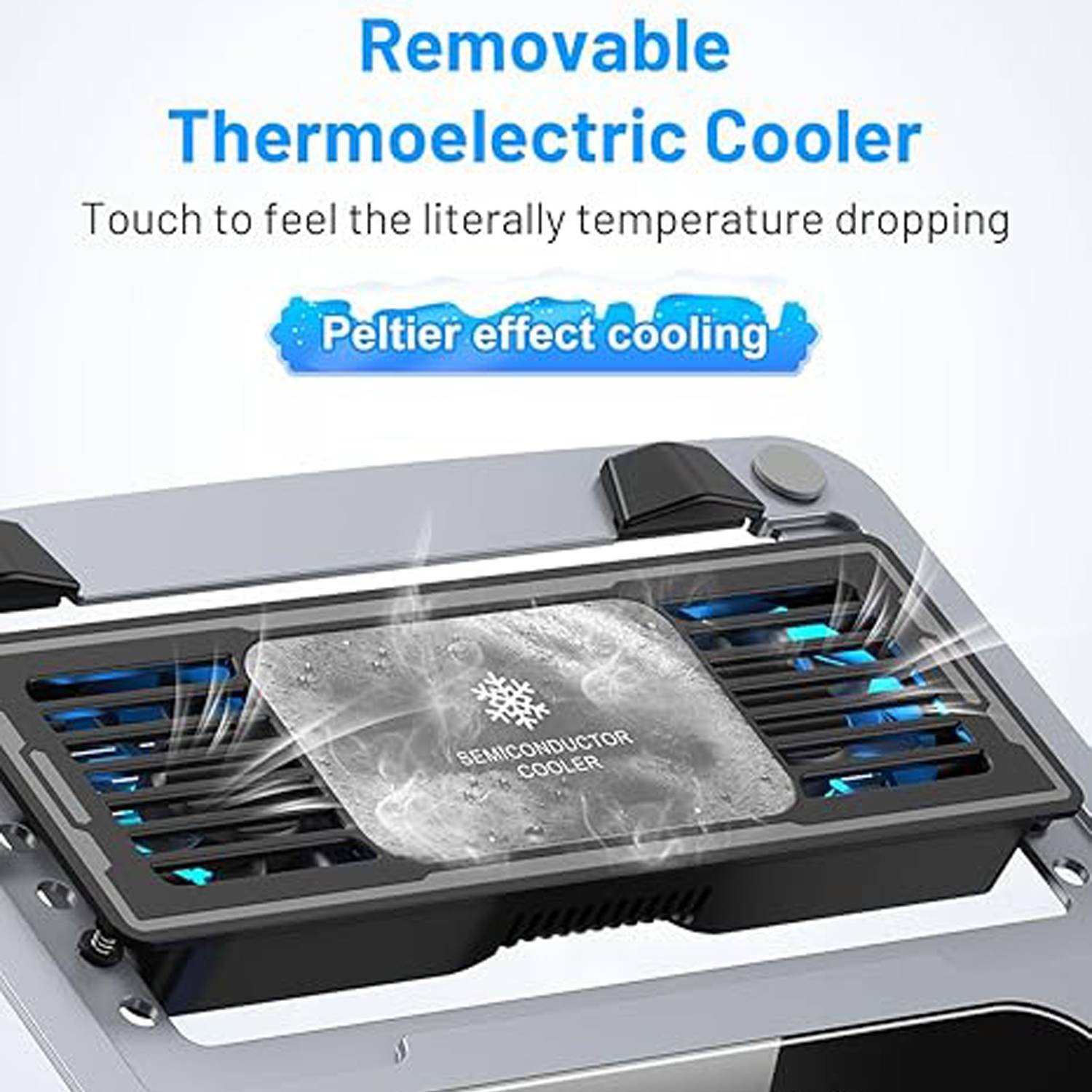 Semiconductor Laptop Cooler Stand – Adjustable Rotating Base 8