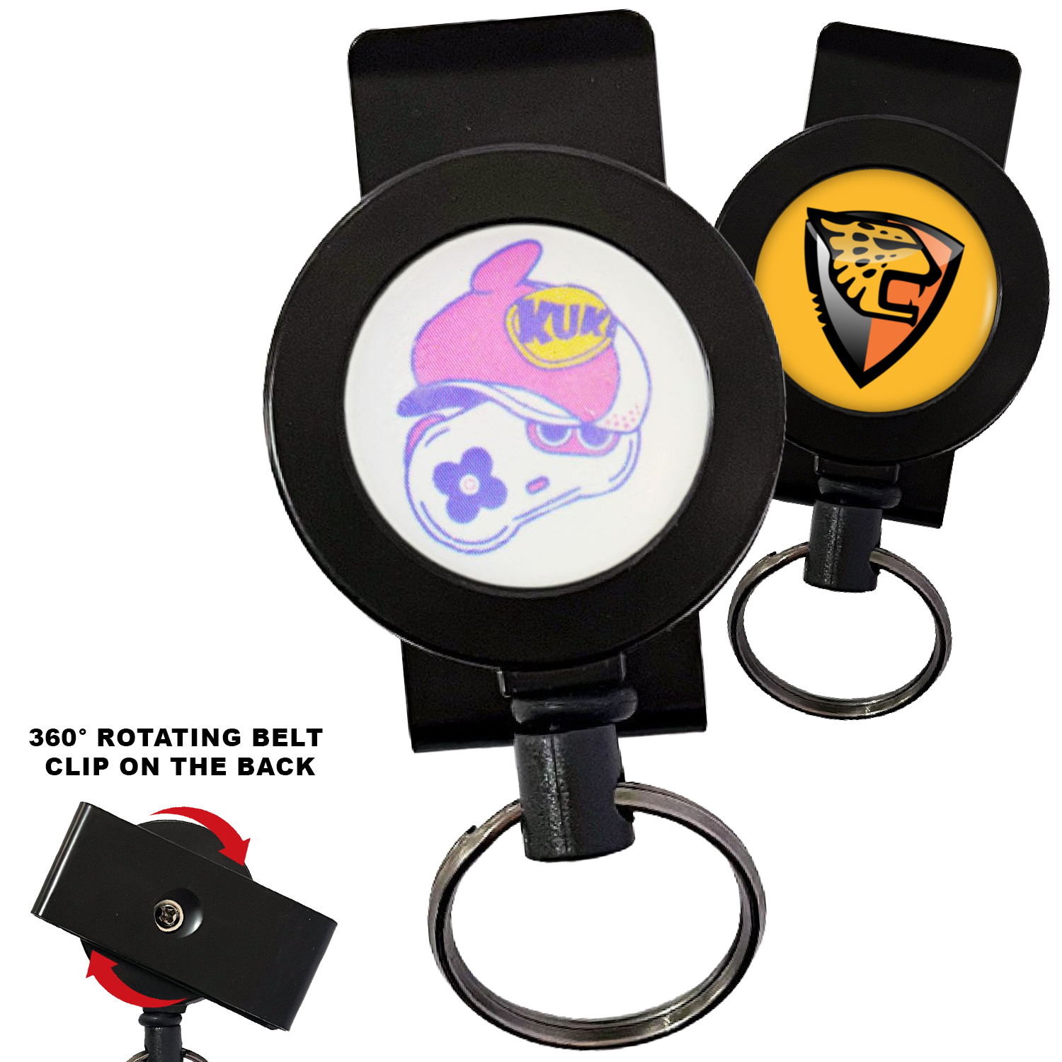 Large Lanyard Badge Reel w/ Keyring 1