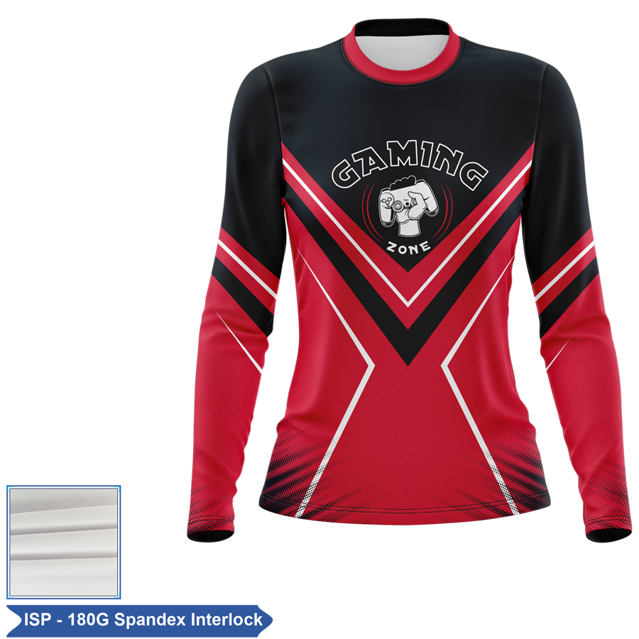 Women's Sublimation Long Sleeve T-Shirt - Spandex Interlock 1